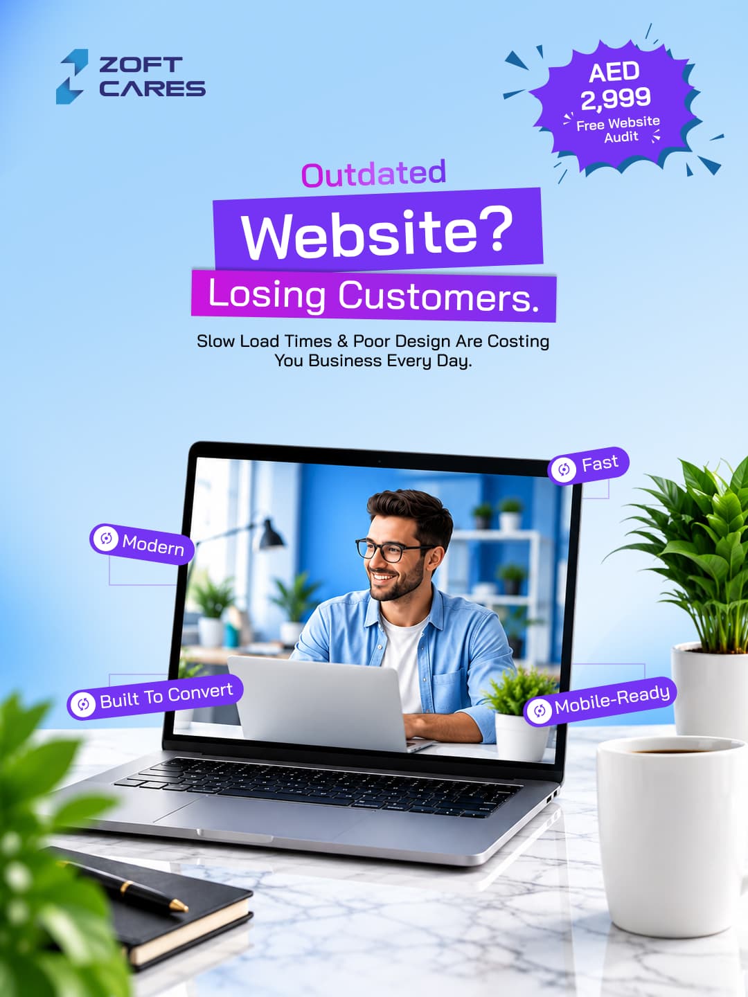 Outdated website? Modern websites starting at AED 2,999